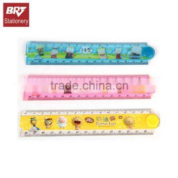 Carton pattern folding ruler 30cm plastic ruler for kids