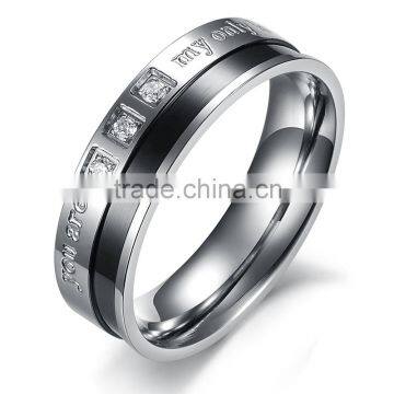 Stainless Steel Jewelry Fashion Engrave Words Friendship Rings photo-2