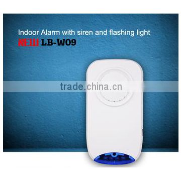 ERAY wireless smart plug indoor siren wireless connection with control panel Siren Alarm with flashing light LB-W09