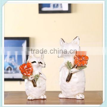 ceramic rabbit statue ceramic bunny rabbit figunie for home decoration