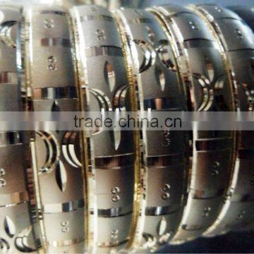 Gold plated brass bangles