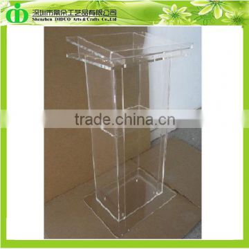 DDL-0010 Customized Lucite Pulpit Stand, Clear Plastic Pulpit, Trasparent Pulpit Glass Price