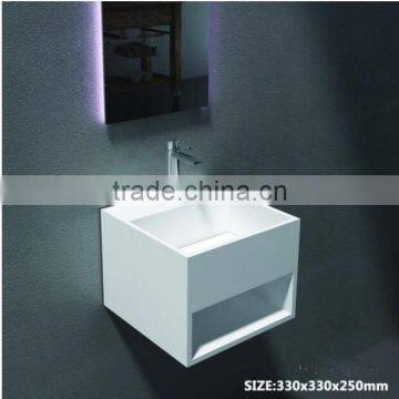 Italian Standard Acrylic Solid Surface Wall Hung Bathroom Wash Basin, ,Artificial Stone Wash Basin photo-4