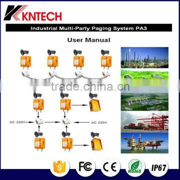 KNTECH Multi-Party Paging Broadcasting System PA3 Intercom emergency telephone system telephone solution