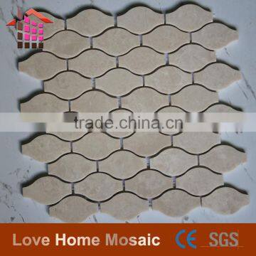 2016 Hot Sale Marble Lantern Mosaic Tiles,beige Polished Marble Flooring Tile photo-5