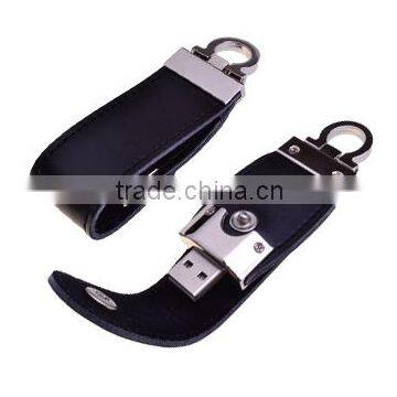 mini leather usb flash, white/black/brown leather usb keychain, promotional usb flash drive leather