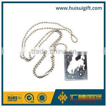 high quality wholesale custom cheap nickle plated military dog tag