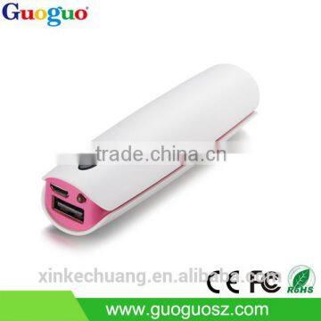 Guoguo new design colorful Hand crank 18650 portable 2200mAh power bank for iphone7