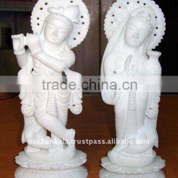 White Marble Radha Krishna Moorti