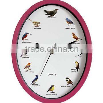 Oval Bird Sound Wall Clock photo-2