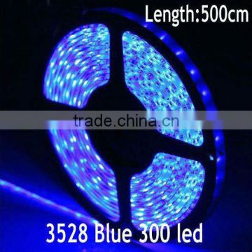 5M 300LED Strip Light 3528 SMD Flexible Blue 12V car