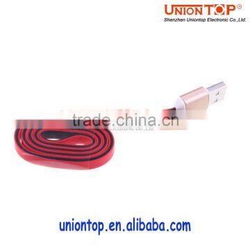 Wholesale China Factory Price Fast Charging 1m 24awg PVC/TPE Material Noodle Flat Usb Charger Cable for Iphone6s photo-6