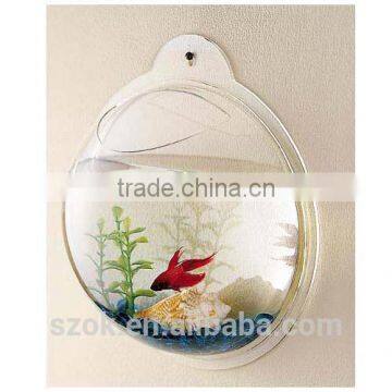 clear acrylic 2014 new style wall hanging fish tank for home decoration factory price