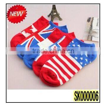 2014 World Cup Team Flag Socks Patterned Ankle World Cup Socks