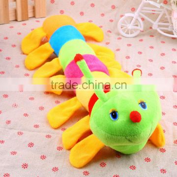 Colorful Inchworm Soft Lovely Caterpillar Pillow Plush Developmental Baby Toy