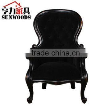 Popular single seater wood fabric folding chair single seater sofa chairs