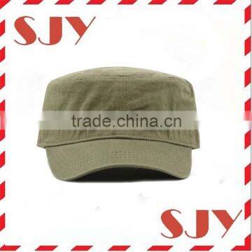 Wholesale flat top blank fashion military cap hat from China