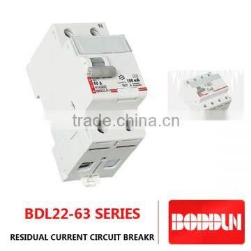 hot sale and high quality electronic & magnetic residual current circuit breaker BDL22-63 2/4P RCCB