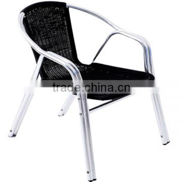 Morden leisure bistro chair garden aluminum rattan chair