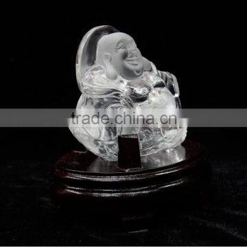 Hand Made Clear Quartz Crystal Buddha Sculpture Good for Home Decoration or Collection photo-2