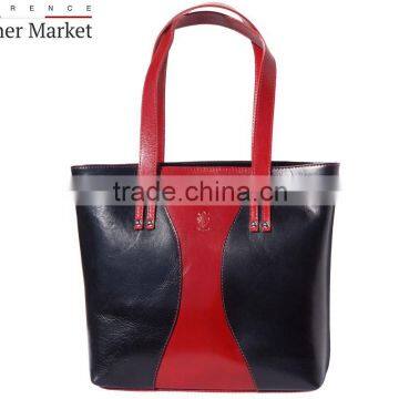 Handbag and Shoulder Bag With Double Handle Handbags Italian Bags Genuine Leather Florence Leather Fashion