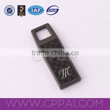 Simple customer logo decorative metal zipper slider