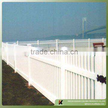 Small vinyl picket garden fence