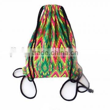 Factory customized cheap printing shopping drawstring backpack bag