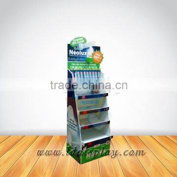 Custom promotional cardboard led display stand