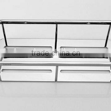 bathroom accessory/single rectangular basket/chrome palted stainless steel basket