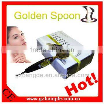 Multifunctional Golden Spoon Galvanic Vibrating Facial Massager Beauty Machine SD-070G