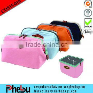 Simple colour options large capacity cosmetic organizer bag(COS15-010)