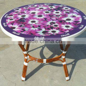 Stock sale Resin MDF with alu. frame table