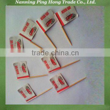 hot sale flag wooden toothpicks ,paper toothpick flags,paper flag with stick