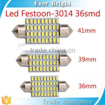 Festoon lighting 3014 36smd auto led light 36mm 39mm 41mm festoon lights white