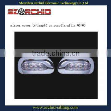 2pcs auto chrome mirror cover with lamp for corolla altis 03~05