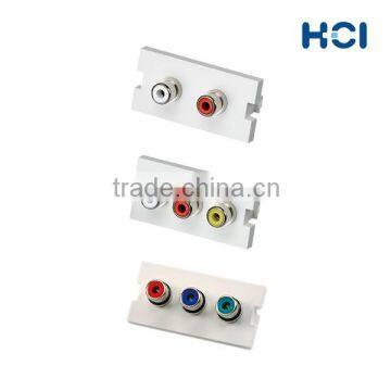 Bezel With Nickel-Plated RCA RGB Style Audio and Video Connector photo-2