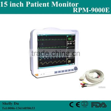 CE&ISO Lowe Price 15-inch Large Screen multi-Parameter Patient Monitor ETCO2 Printer Thermal Recorder Optional-RPM-9000E