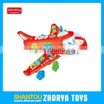 3 colors funny electic bump and go cartoon flying plane toys with light and sound