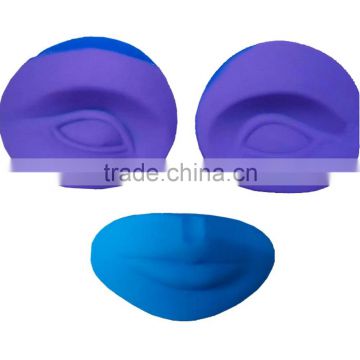 3D Uninstall Practice Silicone Eyes Lip Face Makeup