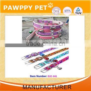 Pink PU Leather Dogs Cats Pets Puppy Neck Safety Collars photo-2