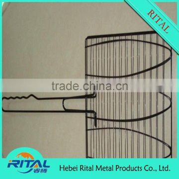 Chrome Plated Barbecue Wire Mesh Grill with Hand Held