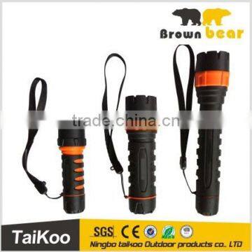 3*aaa 1.5v batteries plastic led flashlight 3w IP67