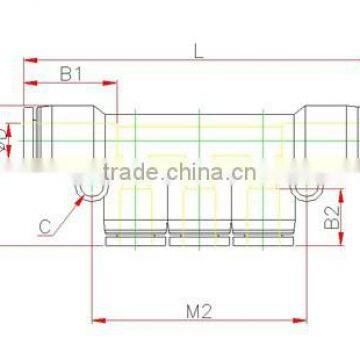 Plastic Tube Fitting, Reducer Triple Branch PK photo-2