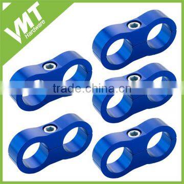 200series AN10 10AN Blue Teflon Braided Dual Hose Separator Clamp Fittings photo-2