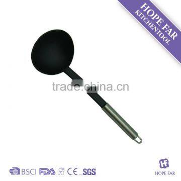 N256 heat resistant nylon soup ladle with stainless steel handle