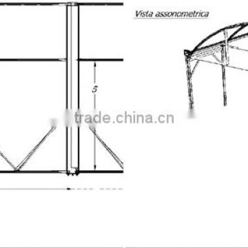 Low cost galvanized steel frame greenhouse