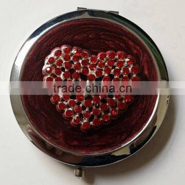 rhinestones jewelled morden compact mirror