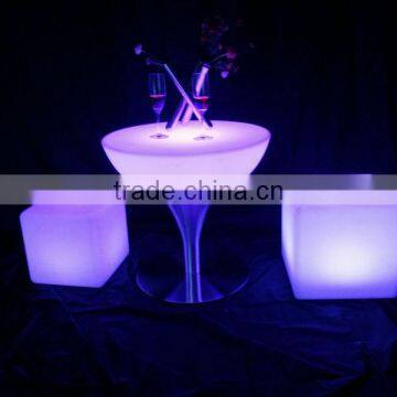 60CM LED Remote Halfmoon Table/ Hot Sell LED Rechargeable Halfmoon Coffee Table/LED Outdoor Lawn Halfmoon Cocktail Table photo-2