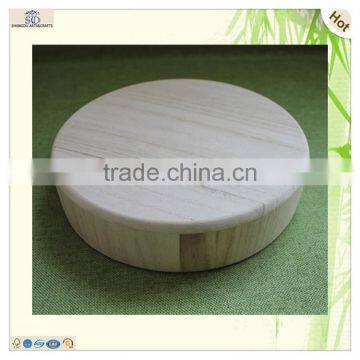 Small Personalized Craft Round Wood Mirror Tray photo-3